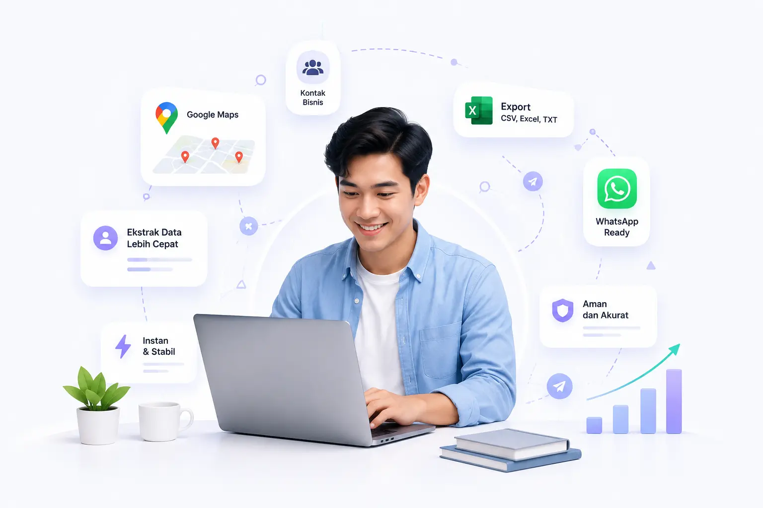 LynxData Google Maps Business Contact Extractor Software Interface